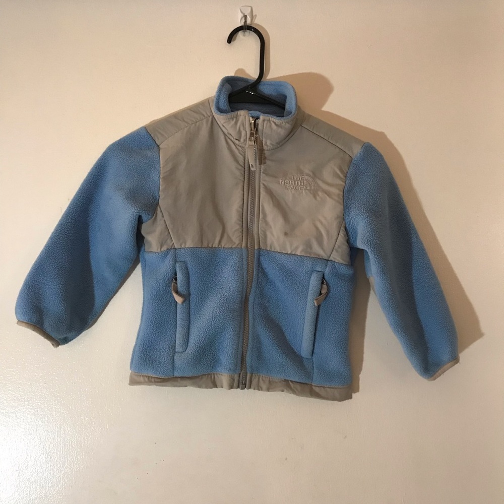 The North Face Blue Grey Fleece Jacket Girls XXS